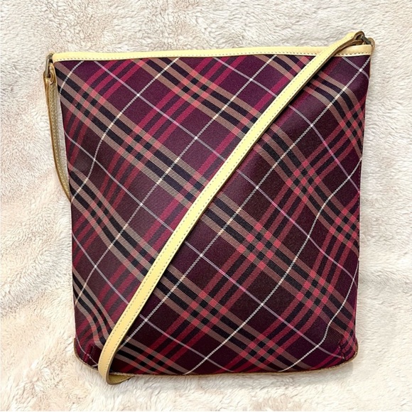 Burberry Pink Nova Check Canvas Crossbody Shoulder Bag - Picture 3 of 12